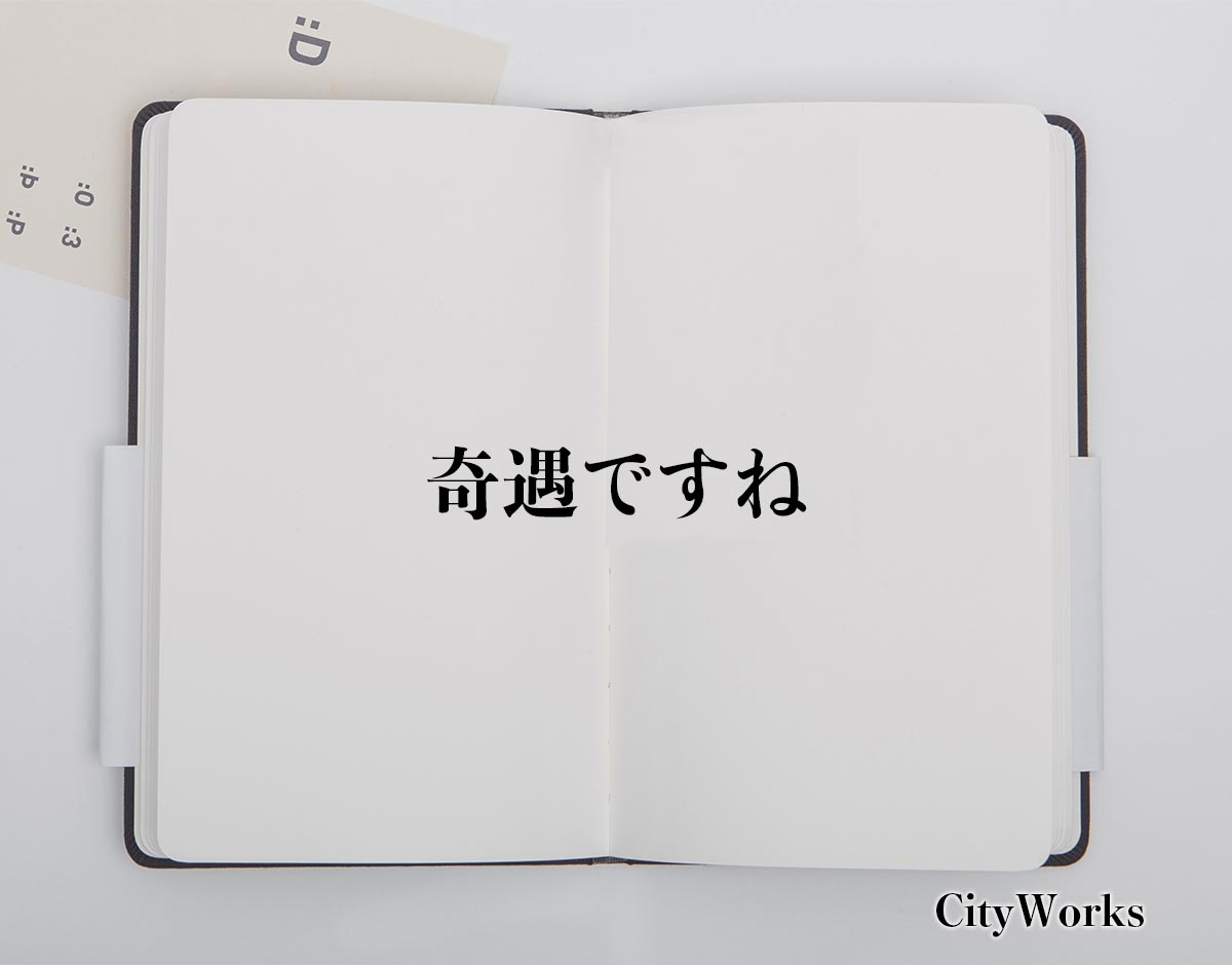 「奇遇ですね」とは？