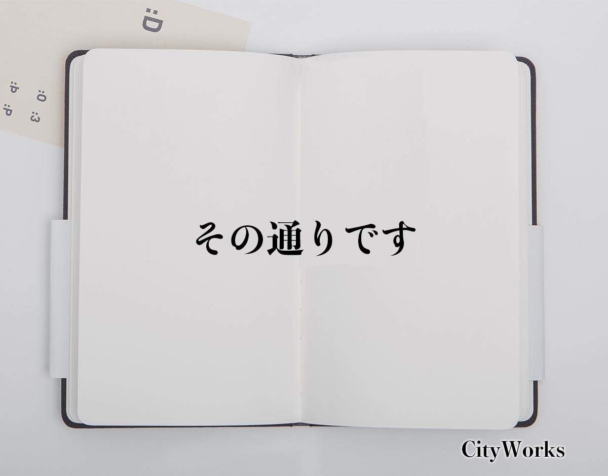 「その通りです」とは？