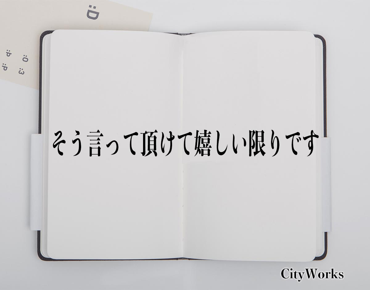 「そう言って頂けて嬉しい限りです」とは？