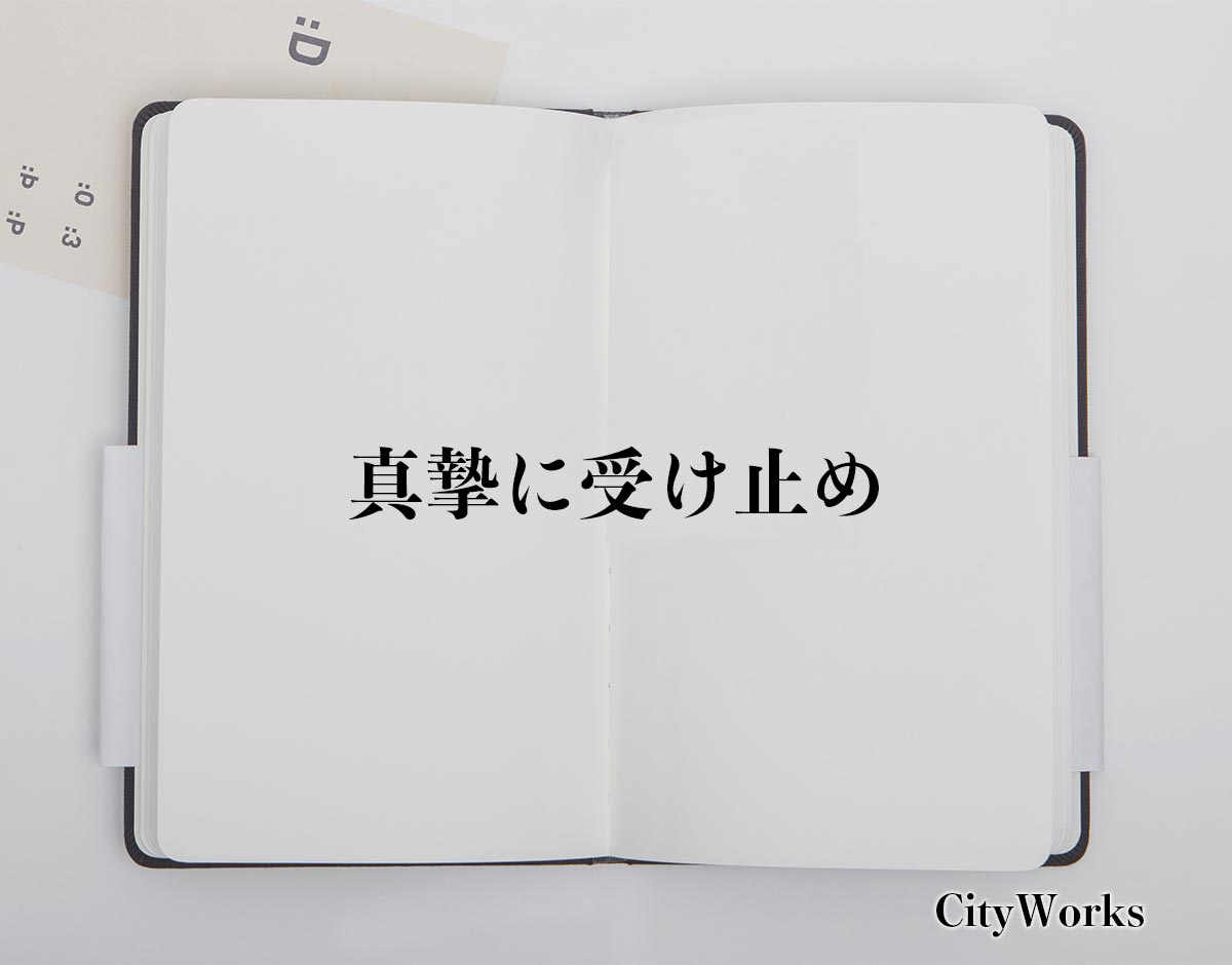 「真摯に受け止め」とは？