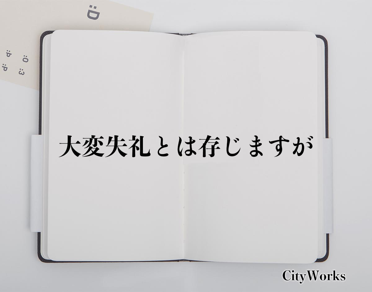 「大変失礼とは存じますが」とは？