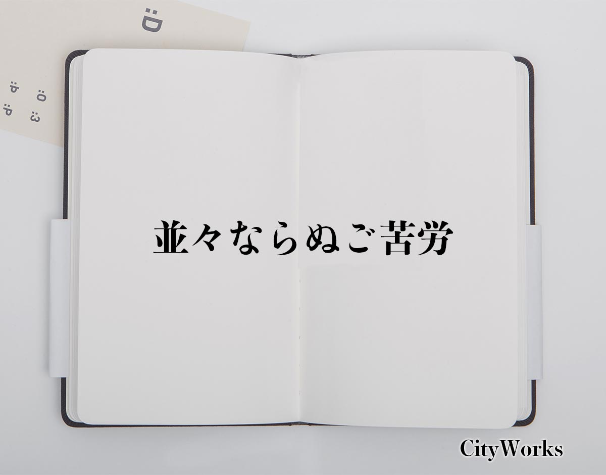 「並々ならぬご苦労」とは？