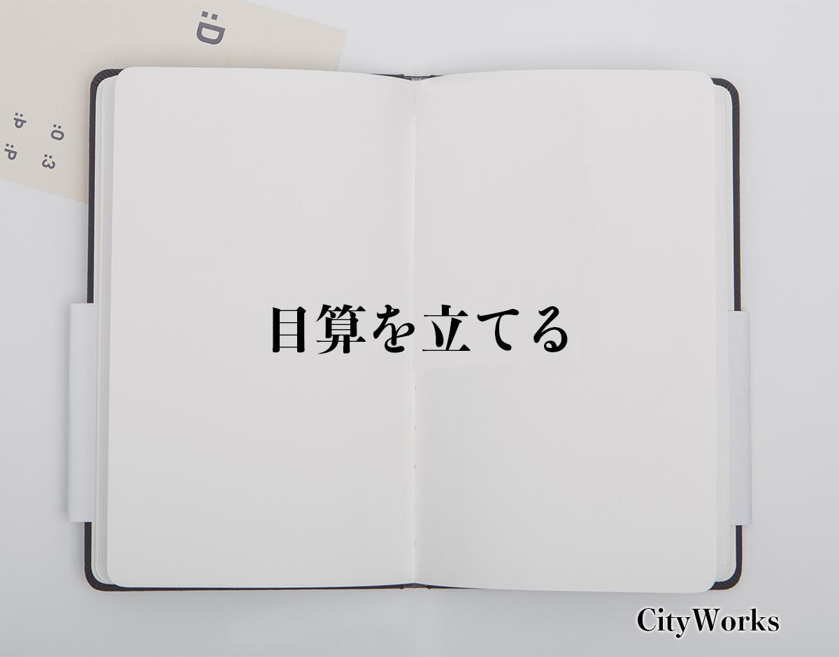 「目算を立てる」とは？