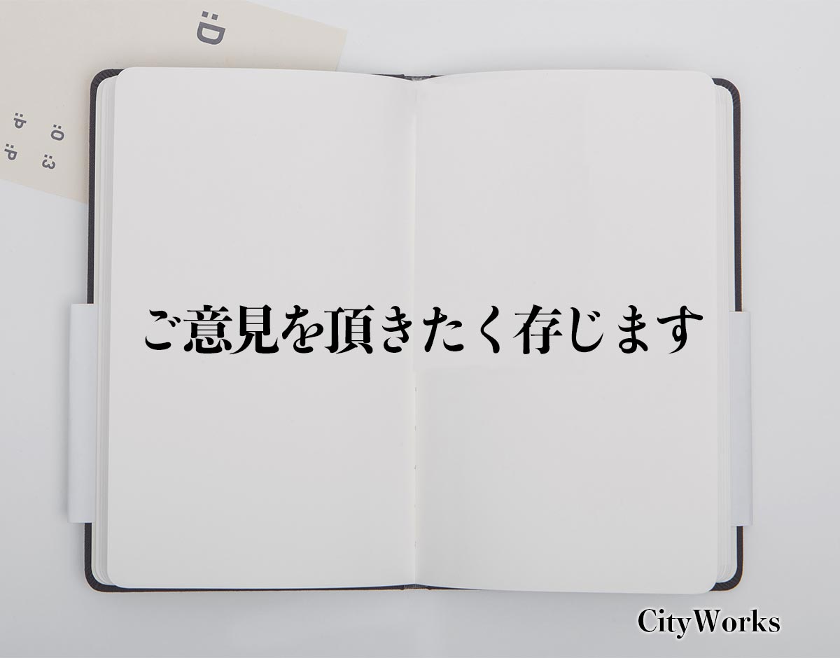 「ご意見を頂きたく存じます」とは？