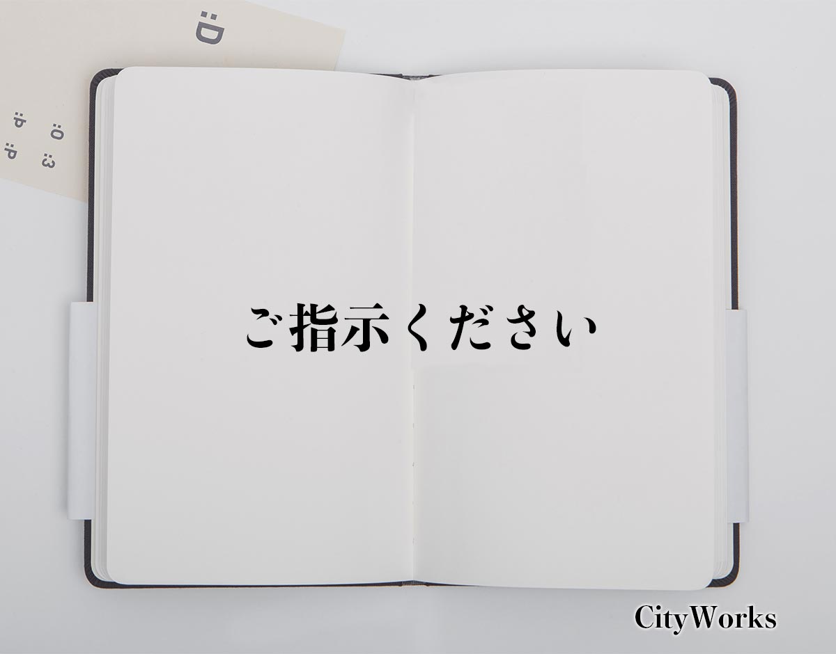 「ご指示ください」とは？