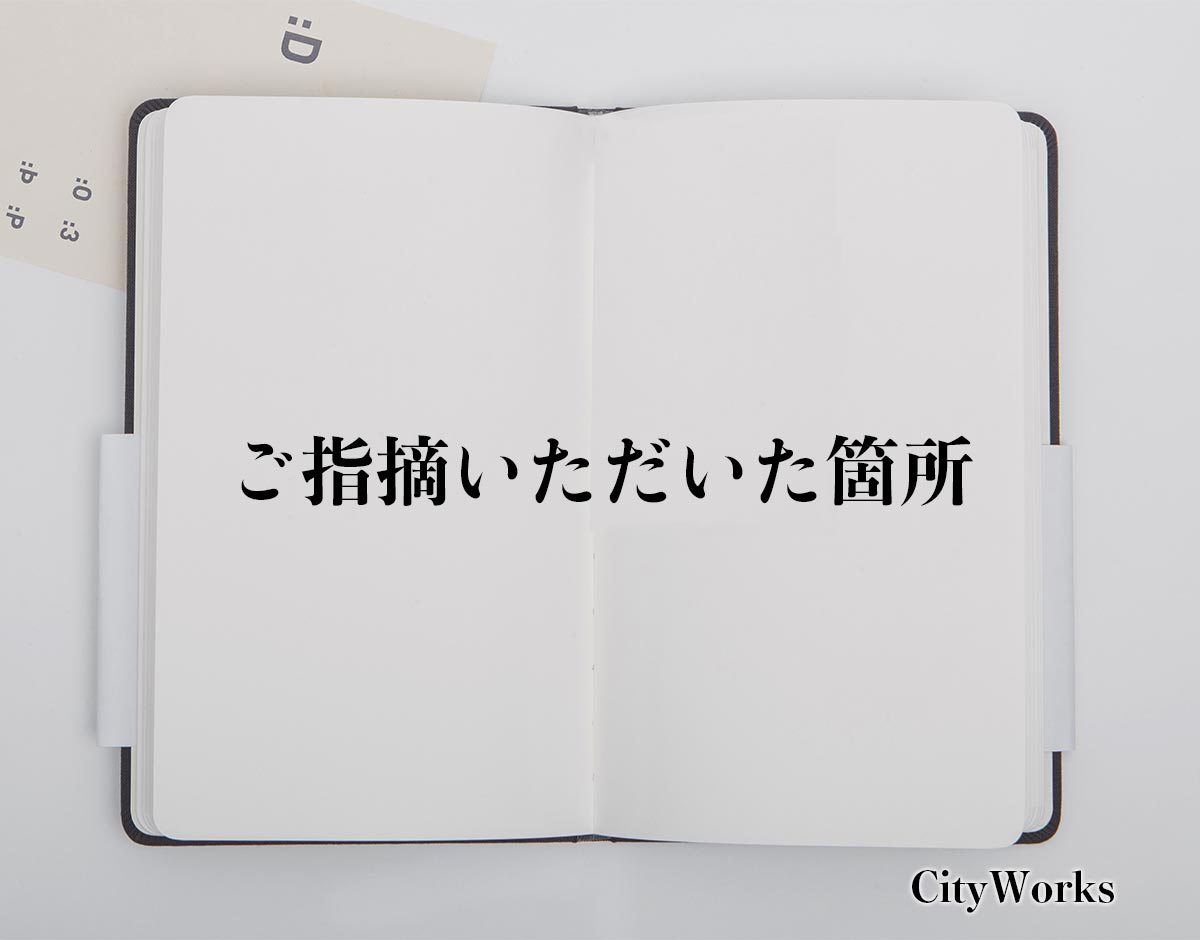 「ご指摘いただいた箇所」とは？