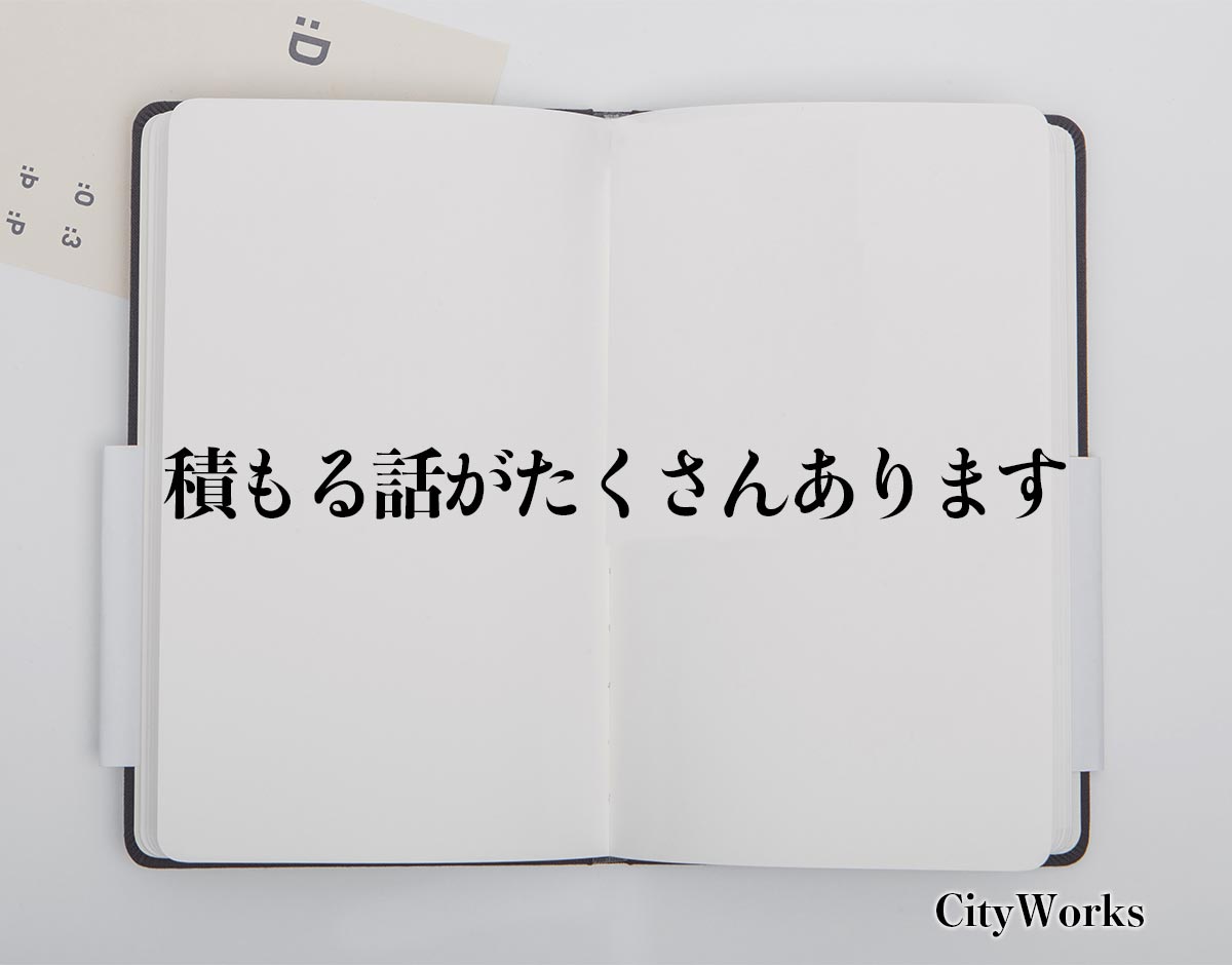 「積もる話がたくさんあります」とは？