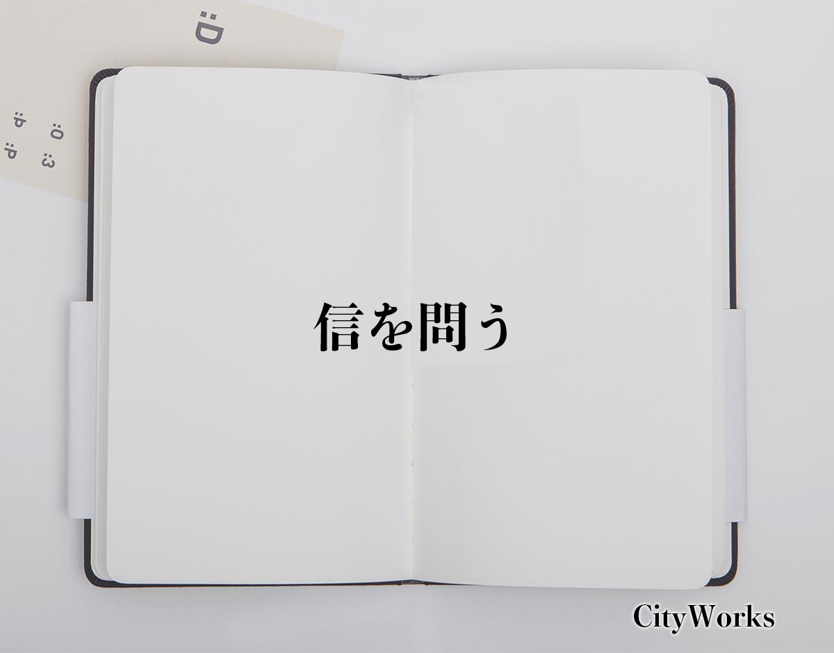 「信を問う」とは？