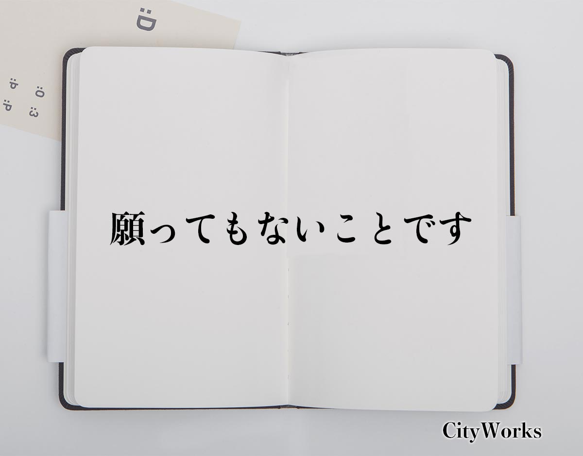 「願ってもないことです」とは？