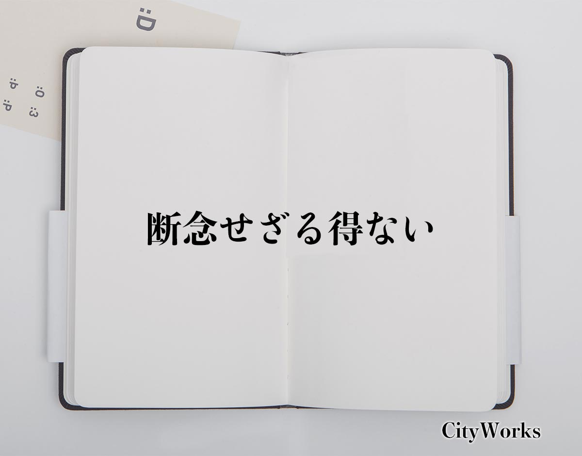 「断念せざる得ない」とは？