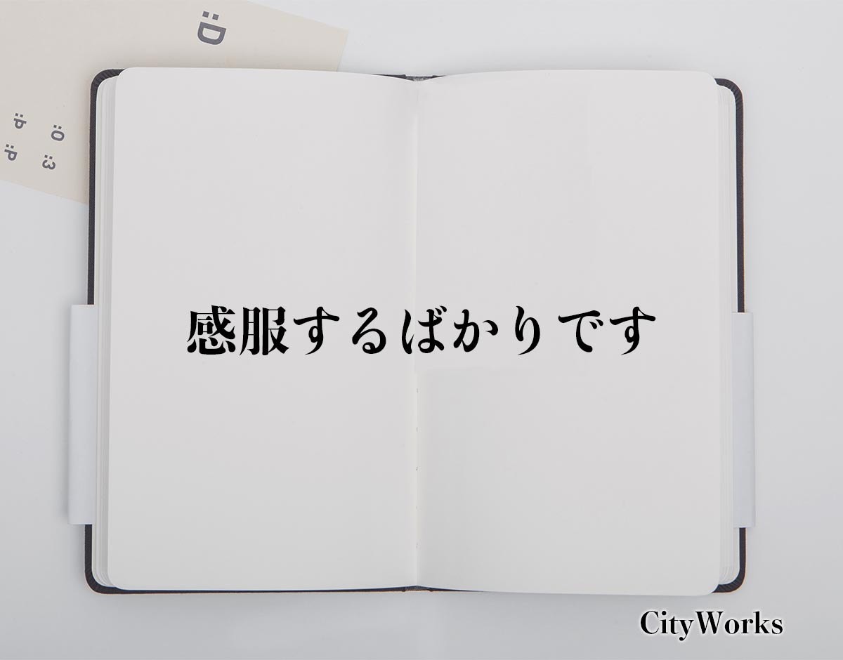 「感服するばかりです」とは？