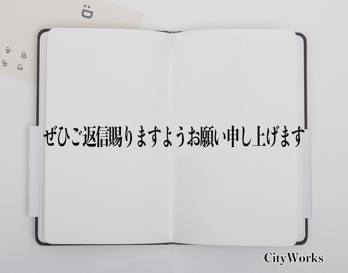 「ぜひご返信賜りますようお願い申し上げます」とは？