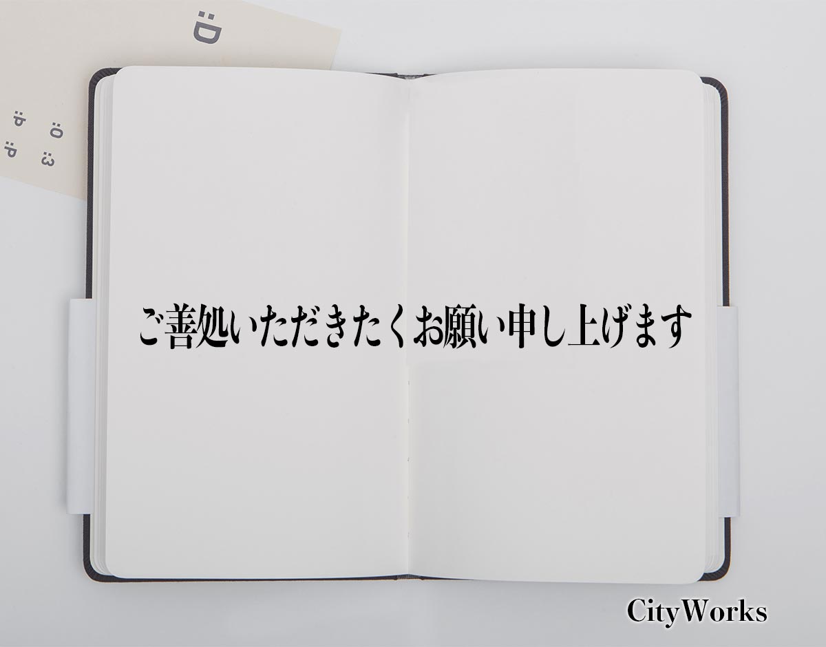 「ご善処いただきたくお願い申し上げます」とは？