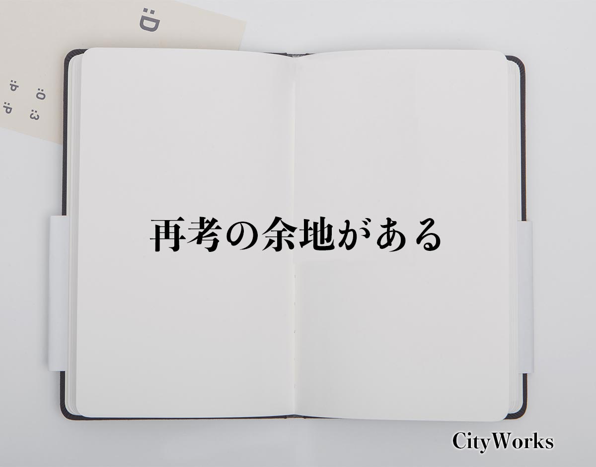 「再考の余地がある」とは？