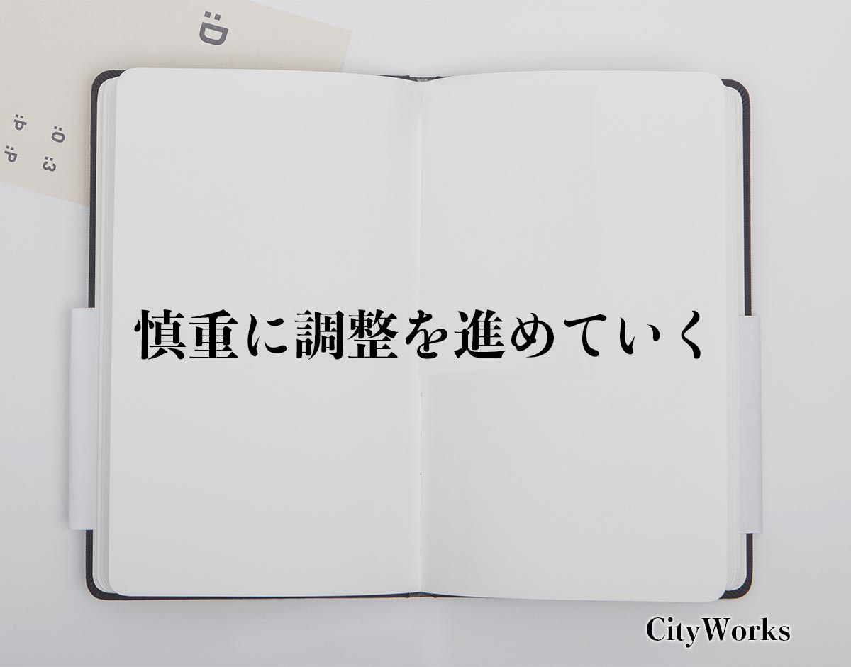 「慎重に調整を進めていく」とは？