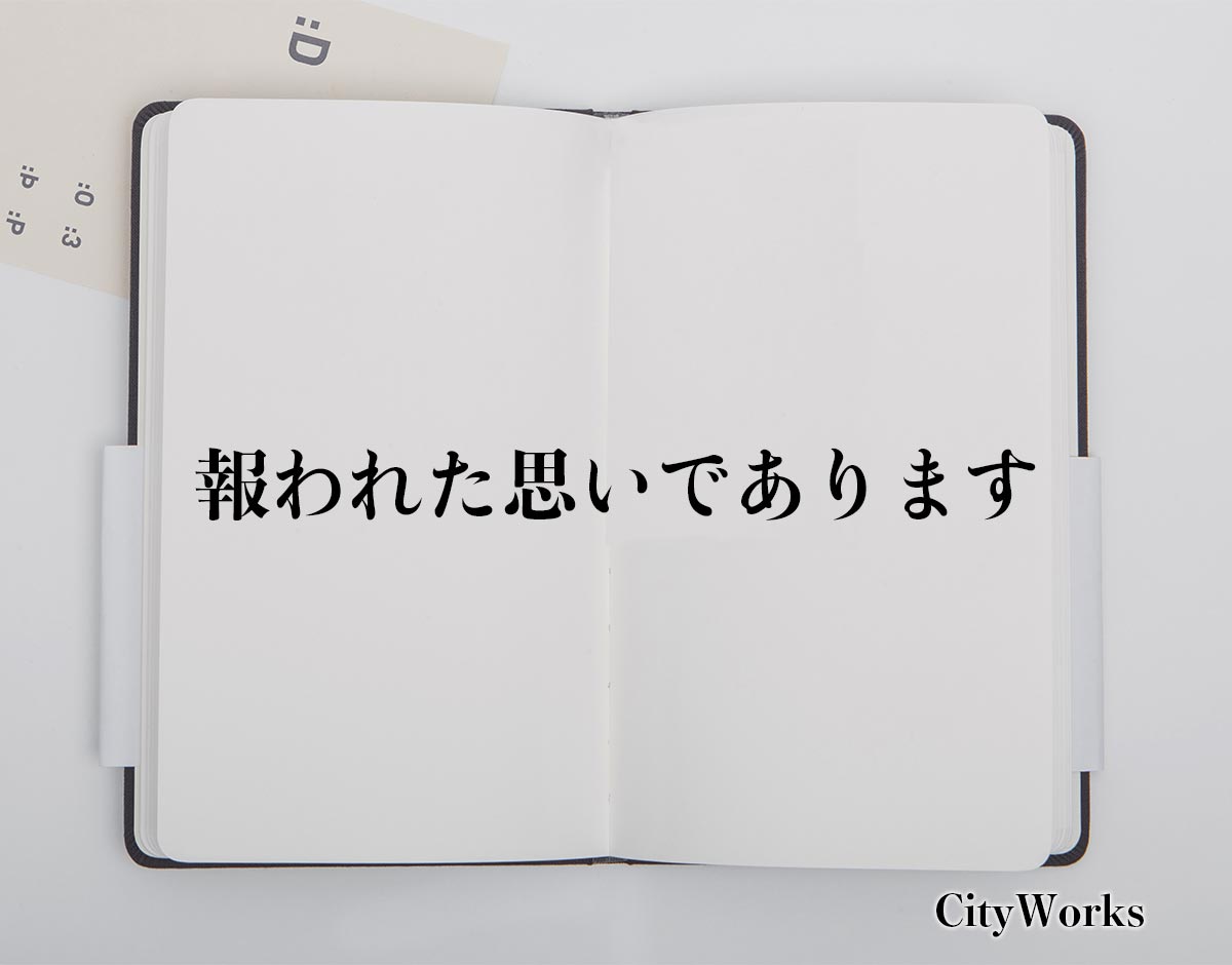 「報われた思いであります」とは？