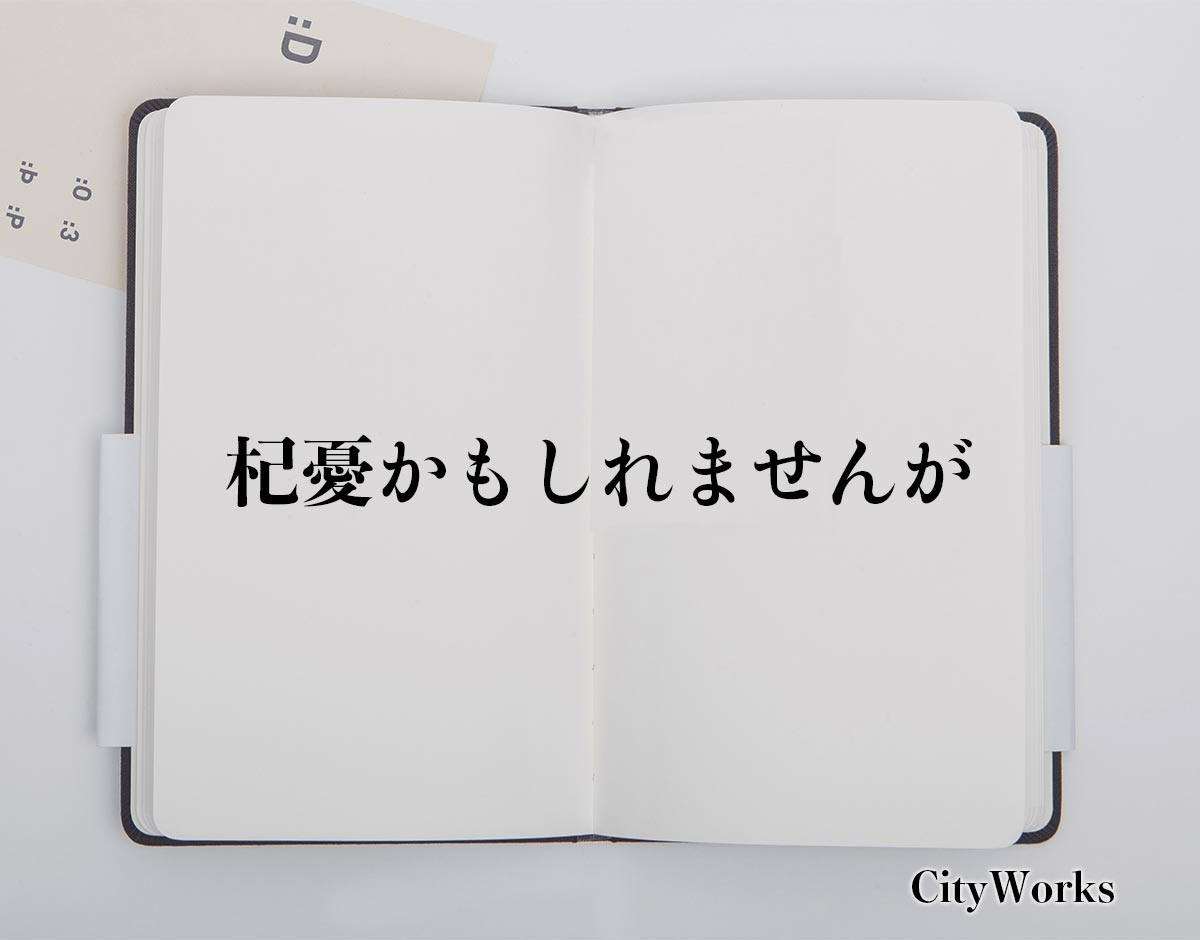 「杞憂かもしれませんが」とは？