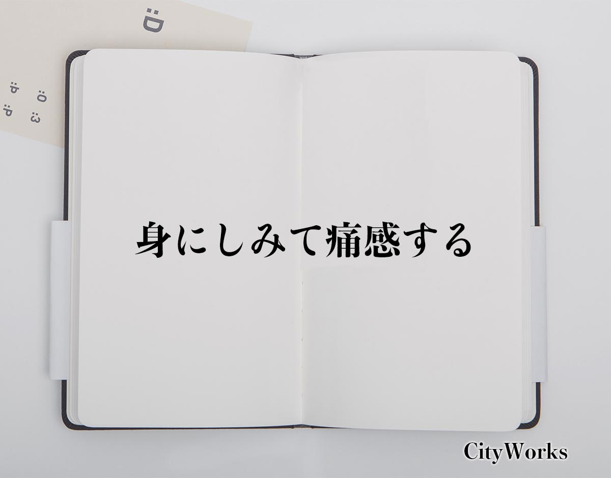 「身にしみて痛感する」とは？