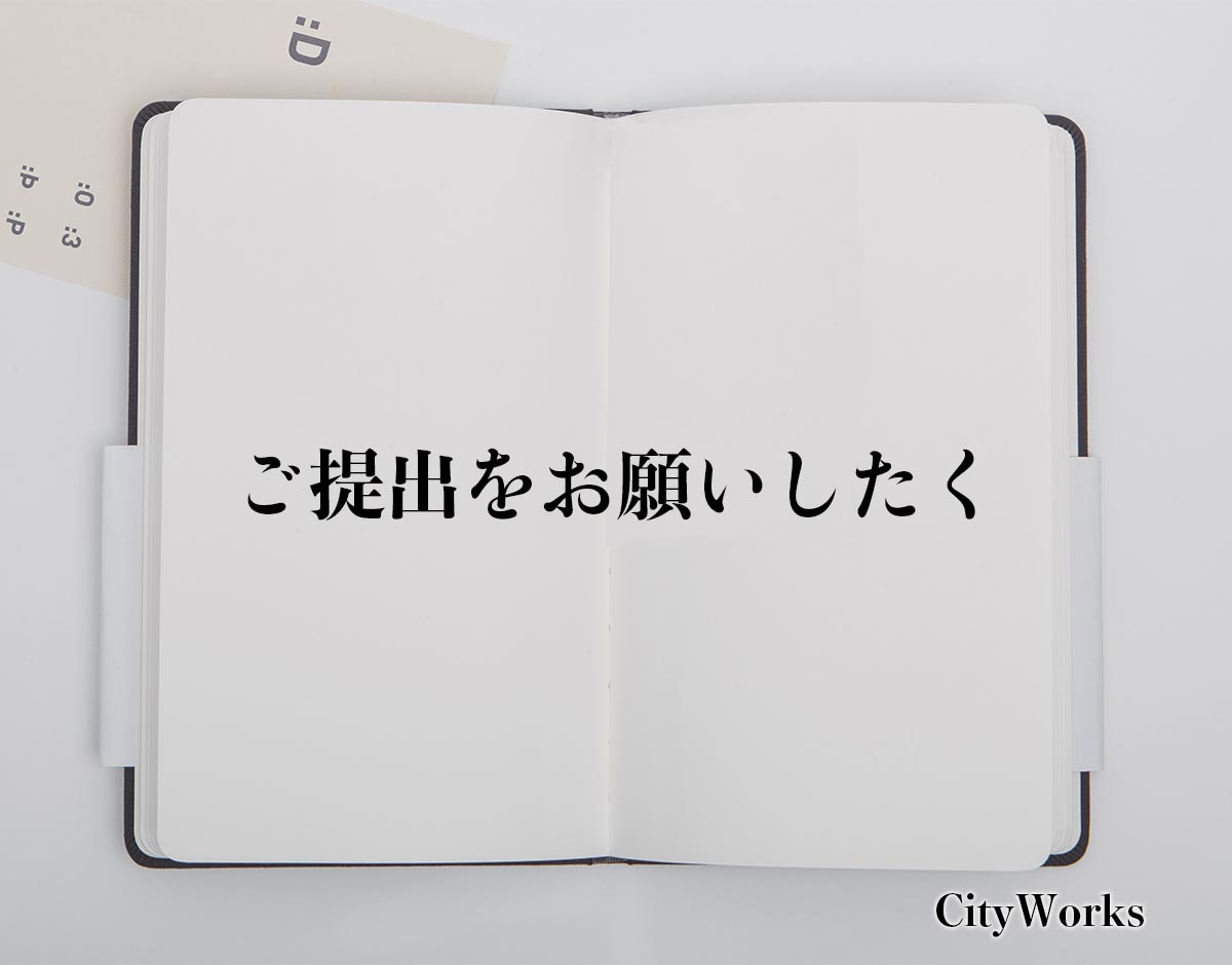 「ご提出をお願いしたく」とは？