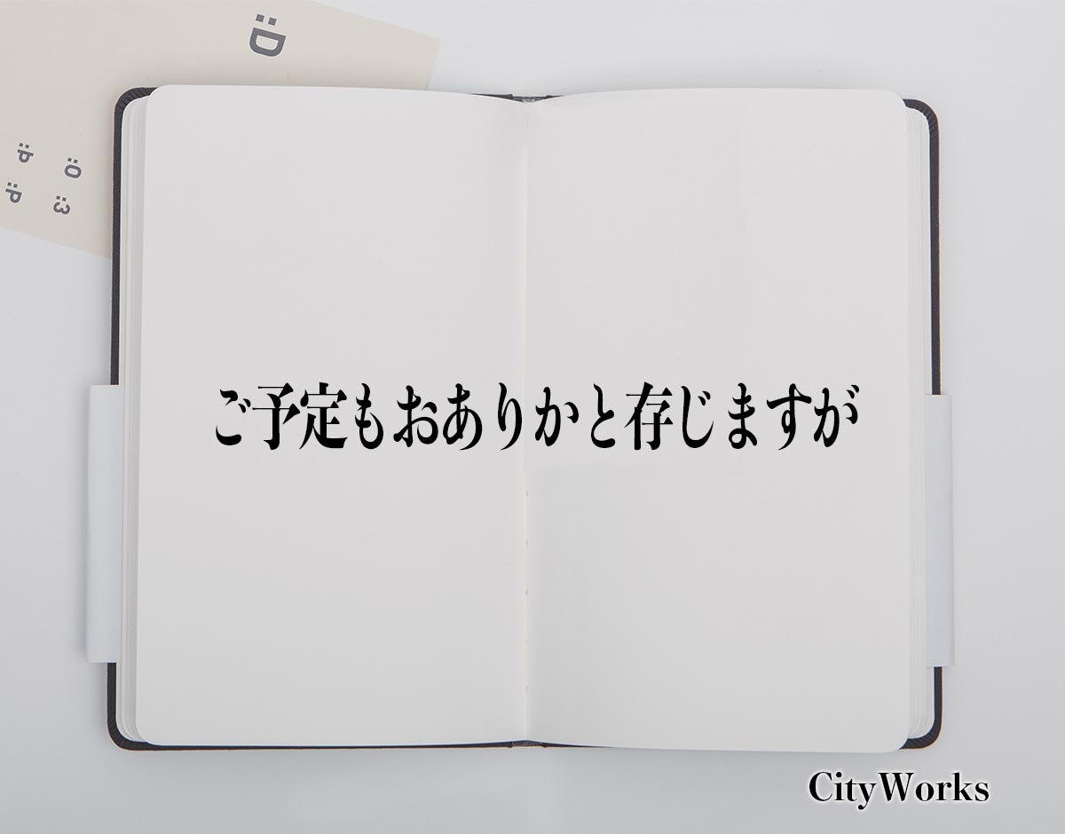 「ご予定もおありかと存じますが」とは？