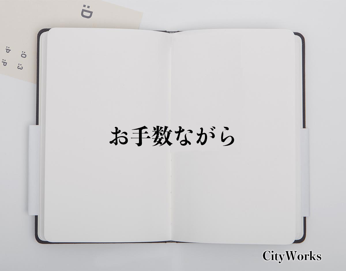 「お手数ながら」とは？