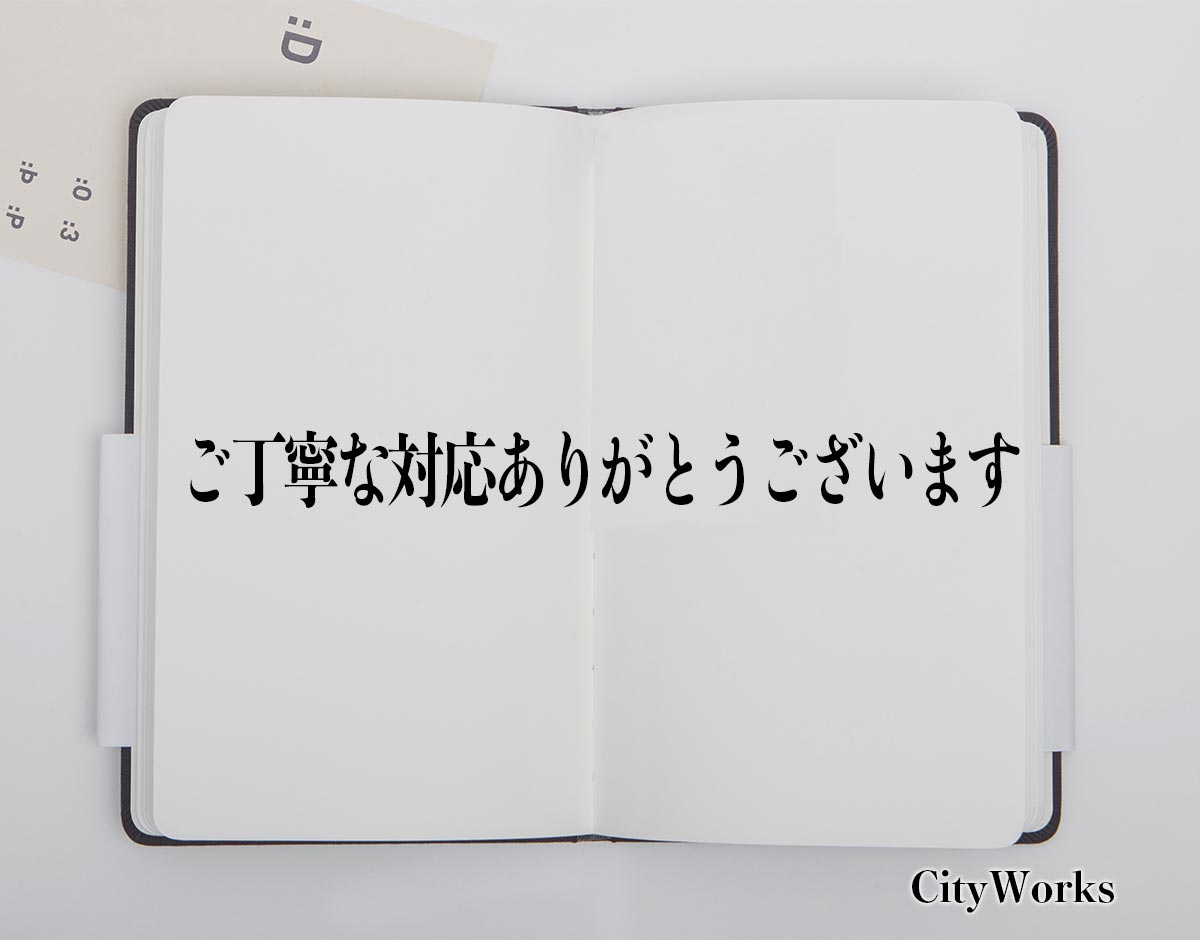 「ご丁寧な対応ありがとうございます」とは？