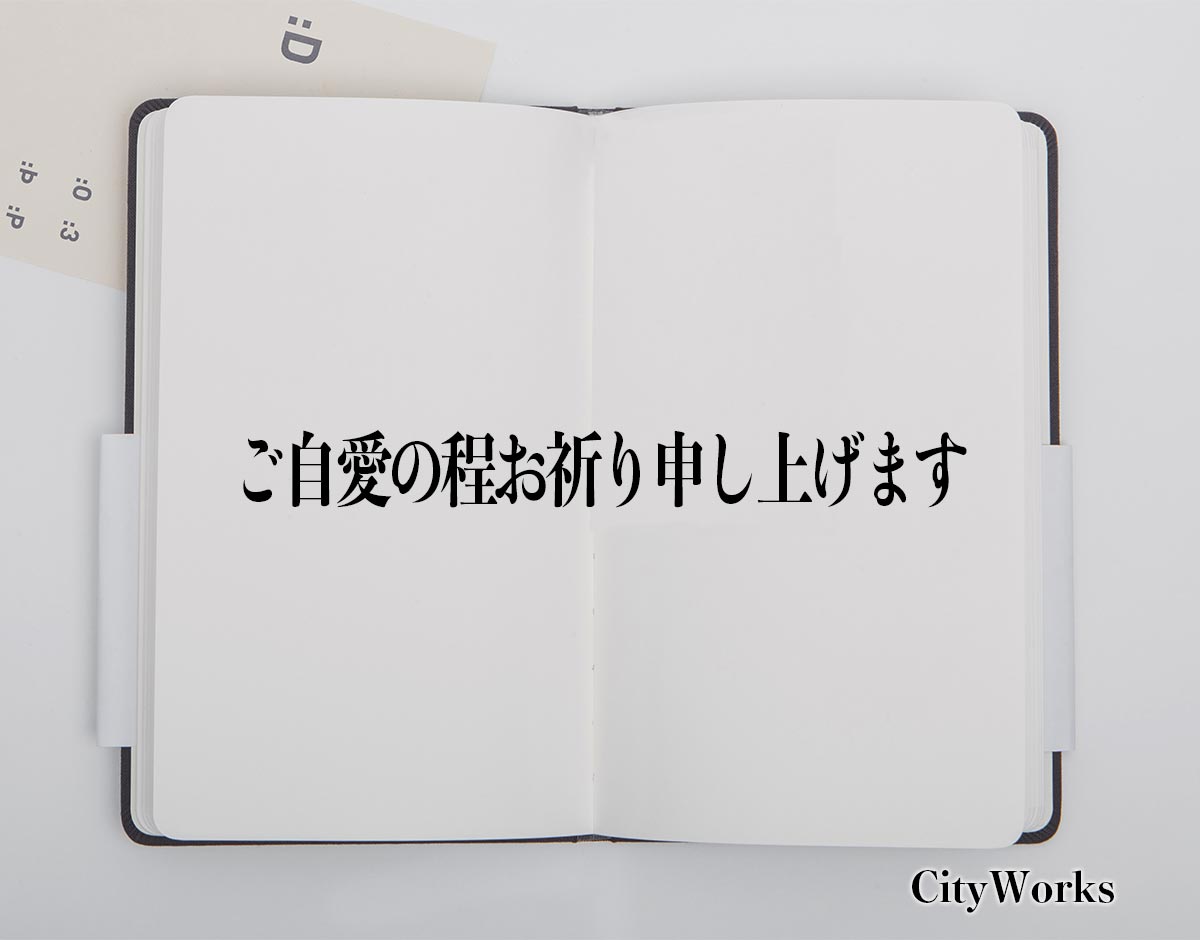 「ご自愛の程お祈り申し上げます」とは？