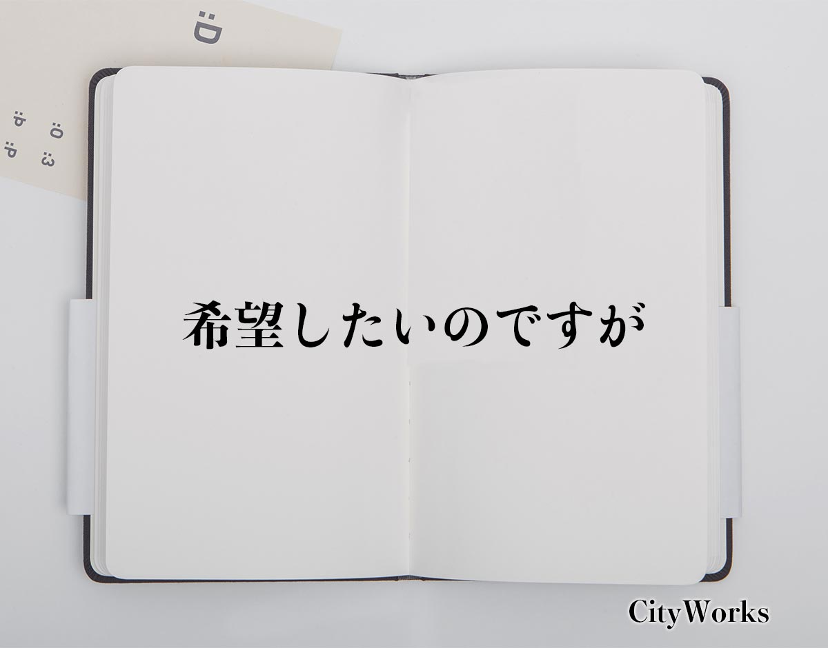 「希望したいのですが」とは？