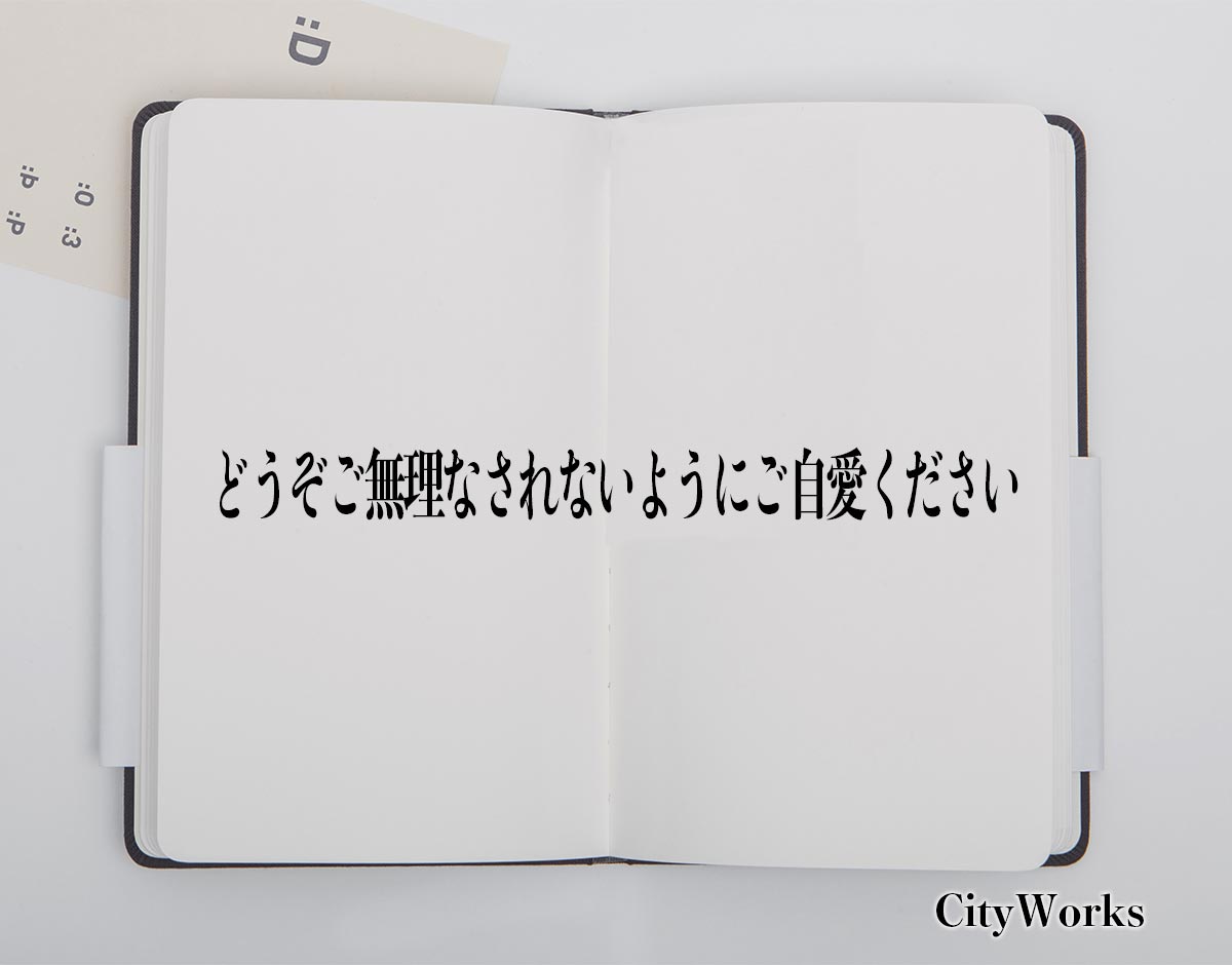 「どうぞご無理なされないようにご自愛ください」とは？