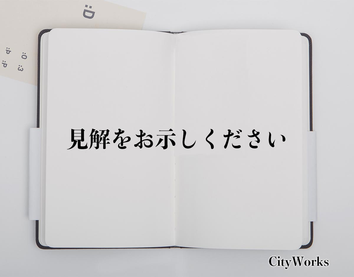 「見解をお示しください」とは？