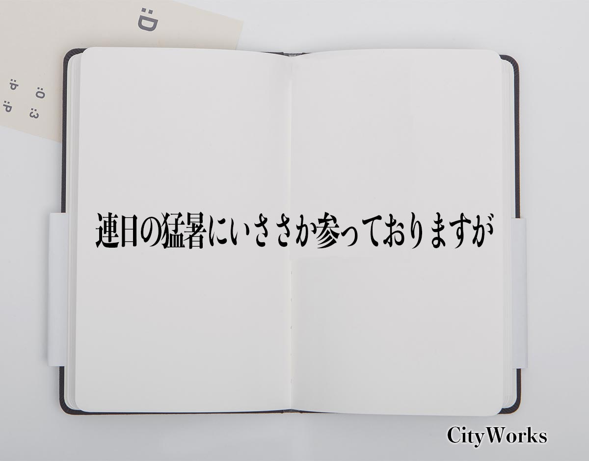 「連日の猛暑にいささか参っておりますが」とは？