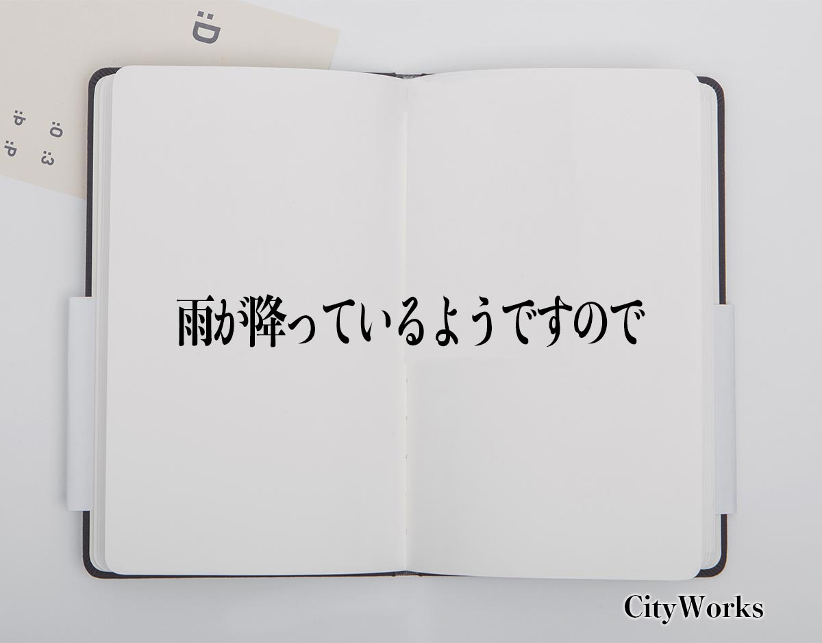 「雨が降っているようですので」とは？