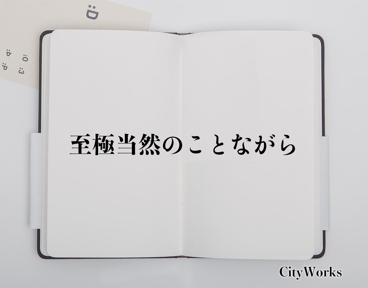 「至極当然のことながら」とは？