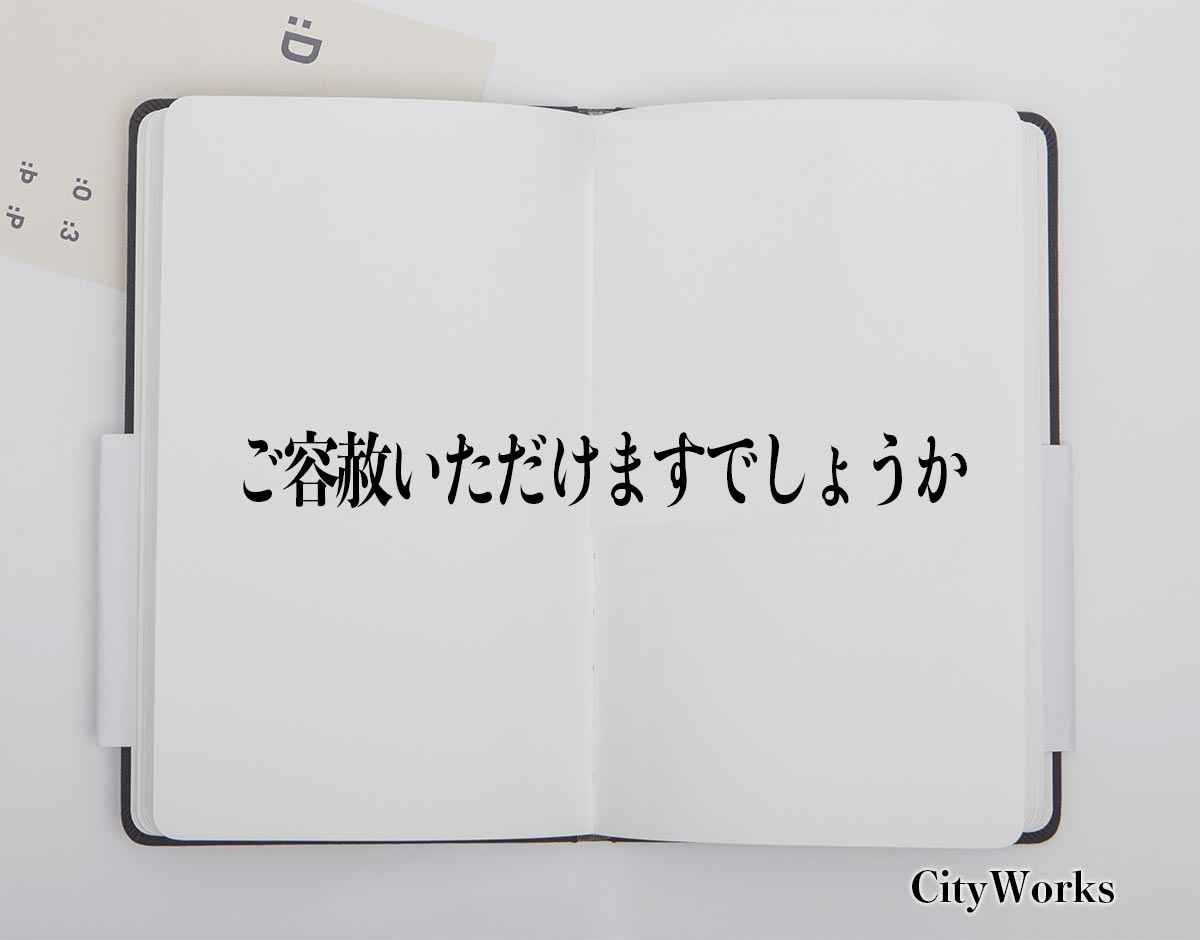 「ご容赦いただけますでしょうか」とは？