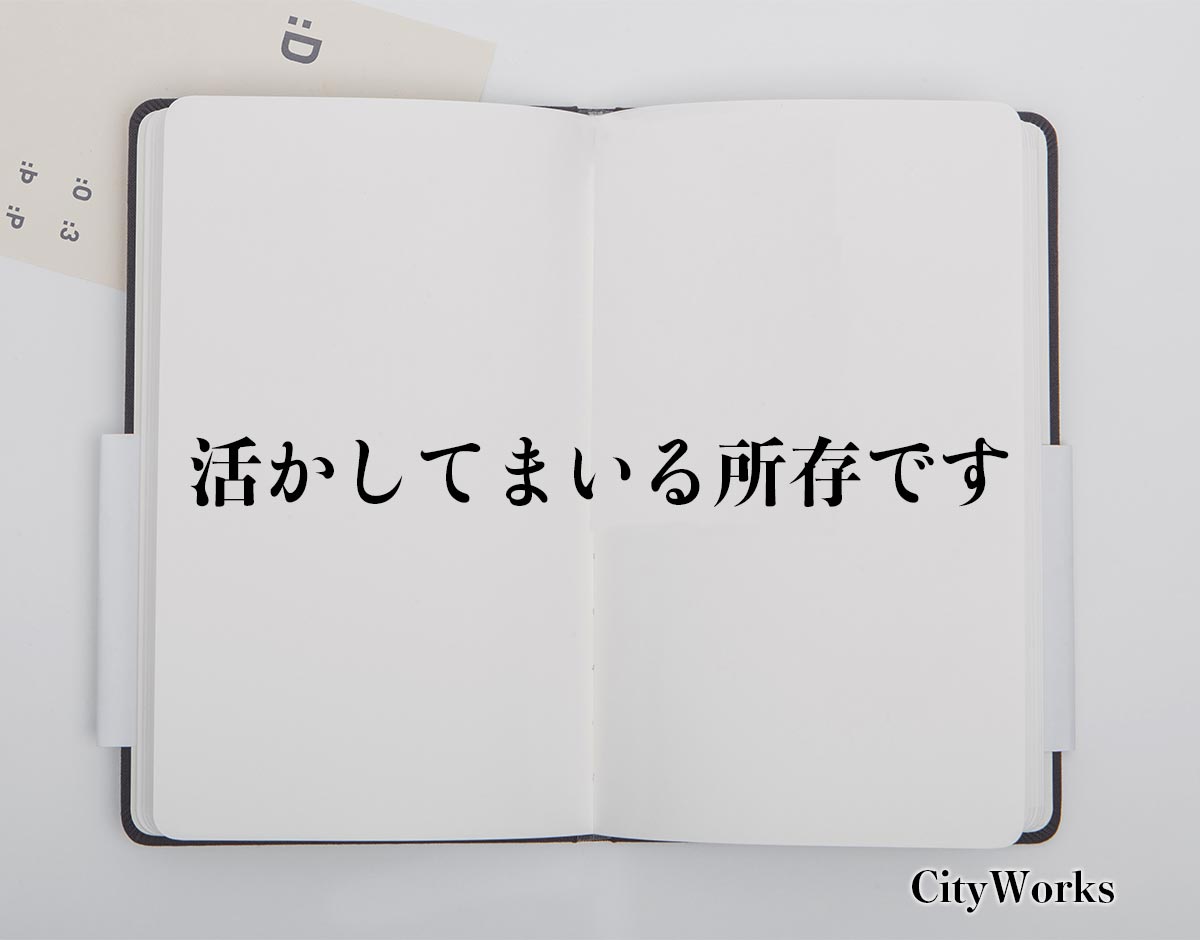 「活かしてまいる所存です」とは？