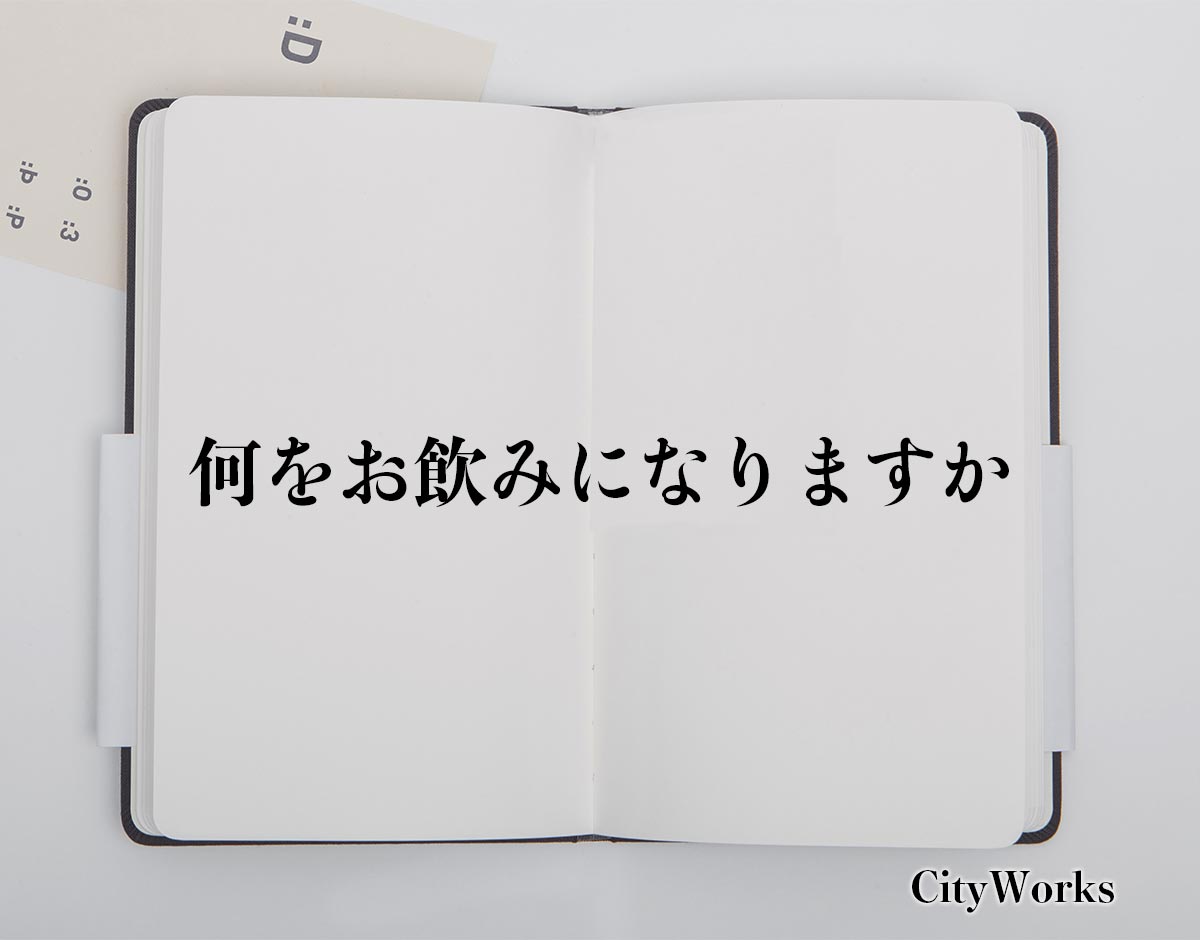 「何をお飲みになりますか」とは？