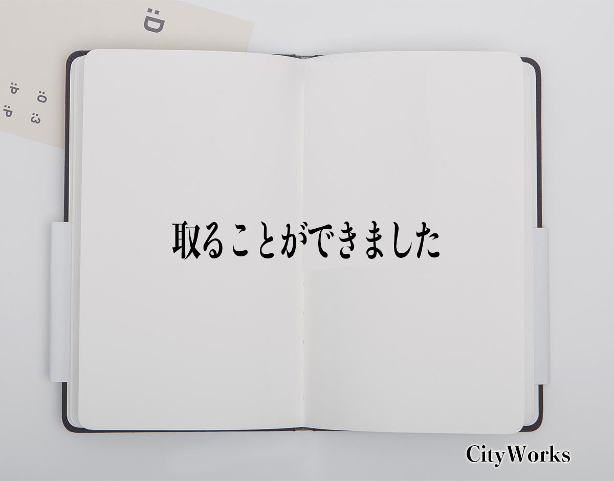 「取ることができました」とは？