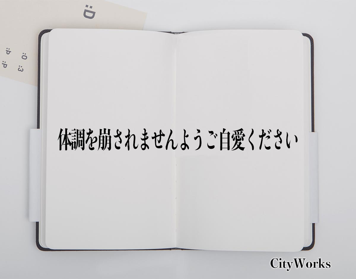 「体調を崩されませんようご自愛ください」とは？