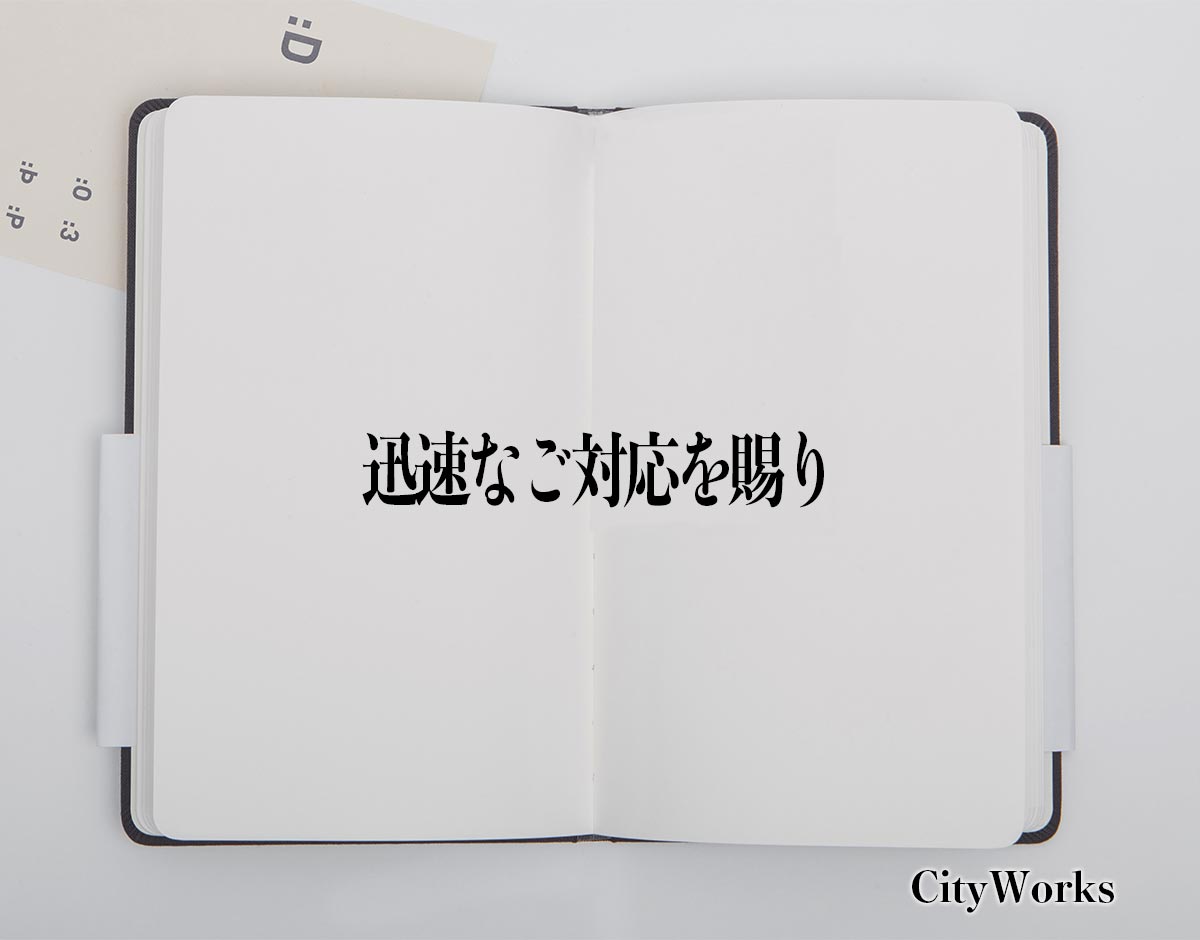 「迅速なご対応を賜り」とは？