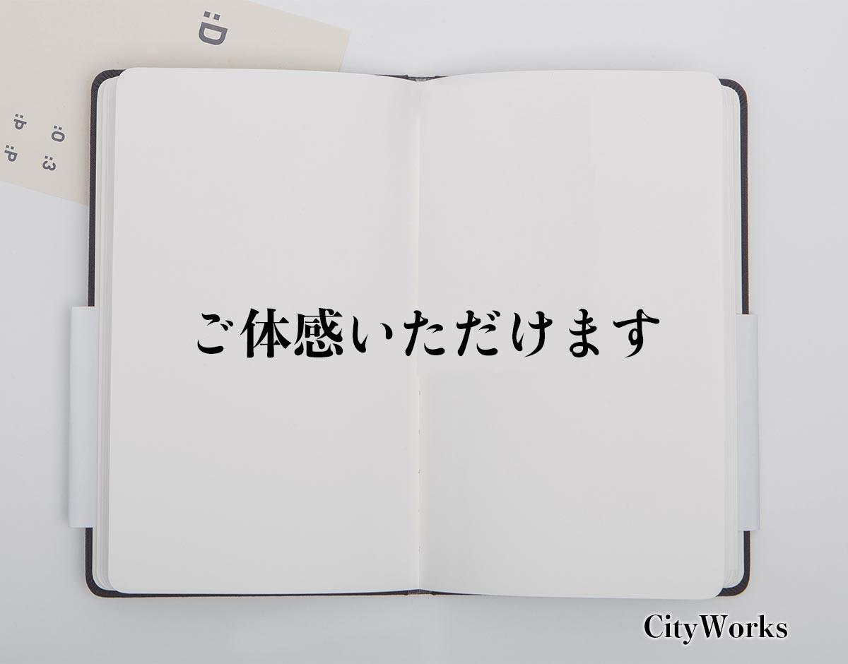 「ご体感いただけます」とは？