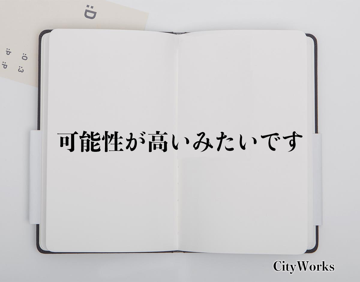 「可能性が高いみたいです」とは？