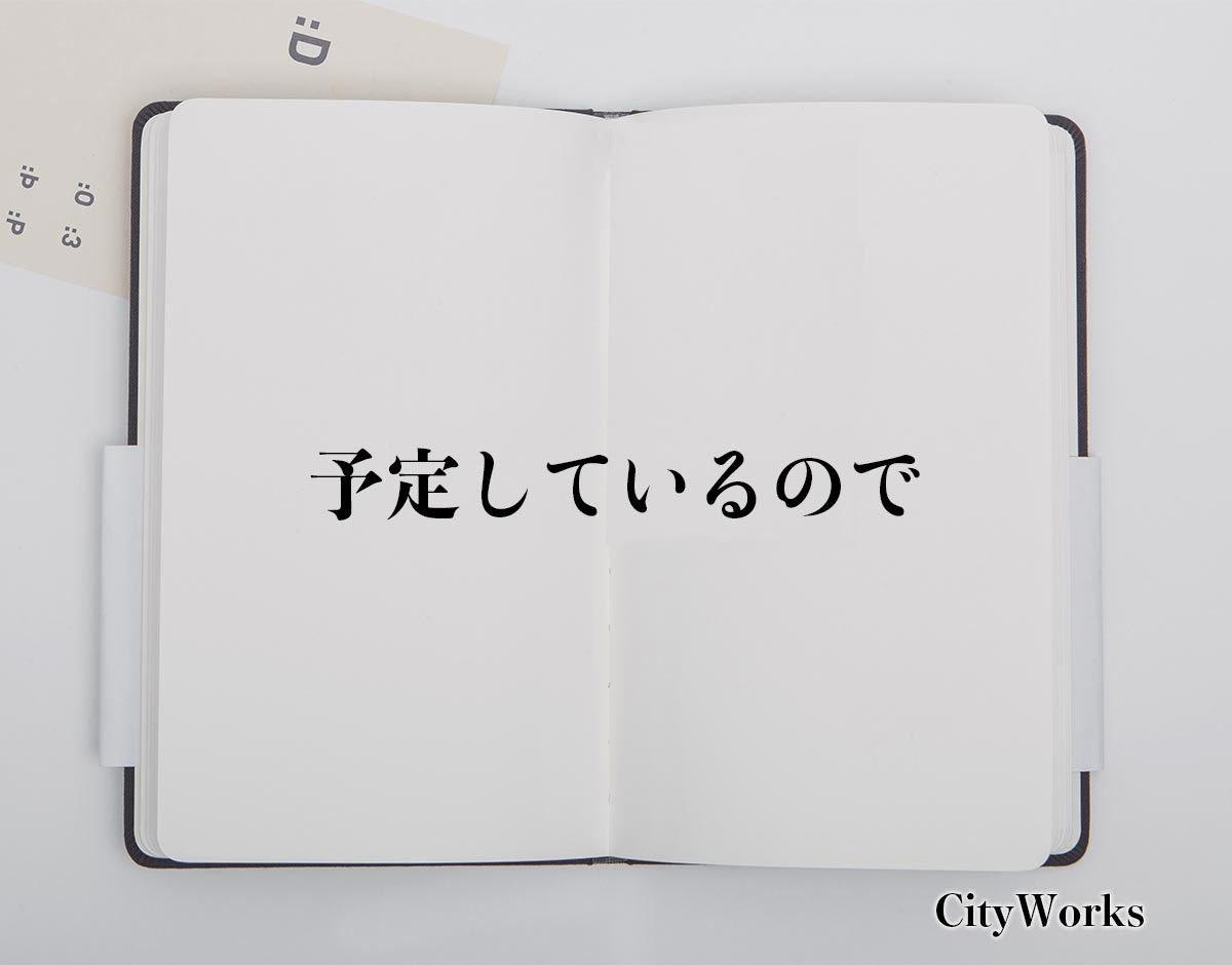 「予定しているので」とは？