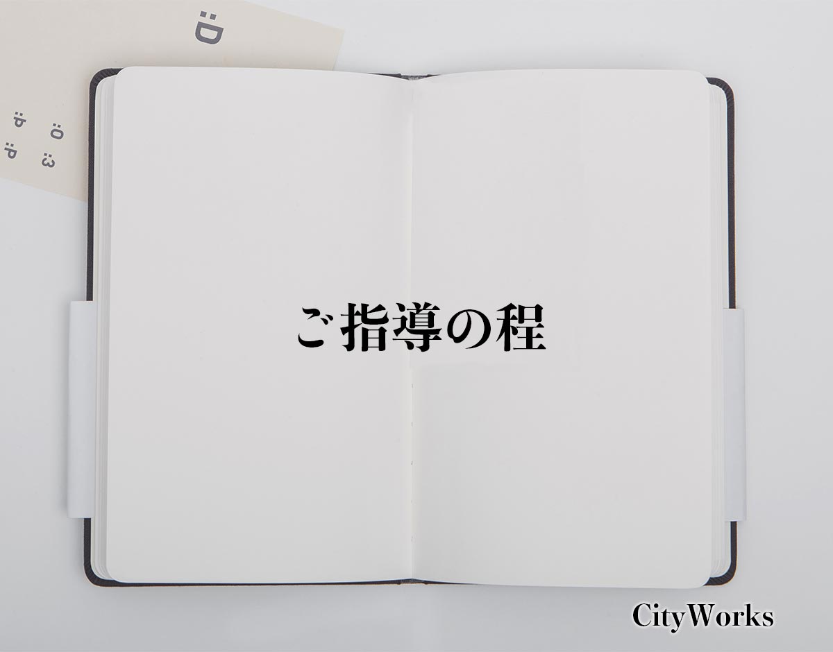 「ご指導の程」とは？