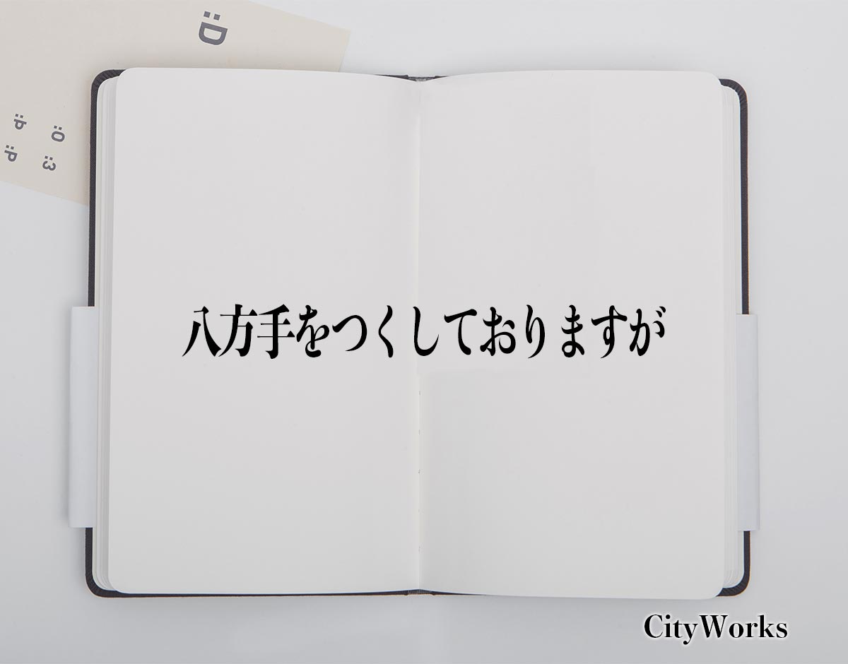 「八方手をつくしておりますが」とは？