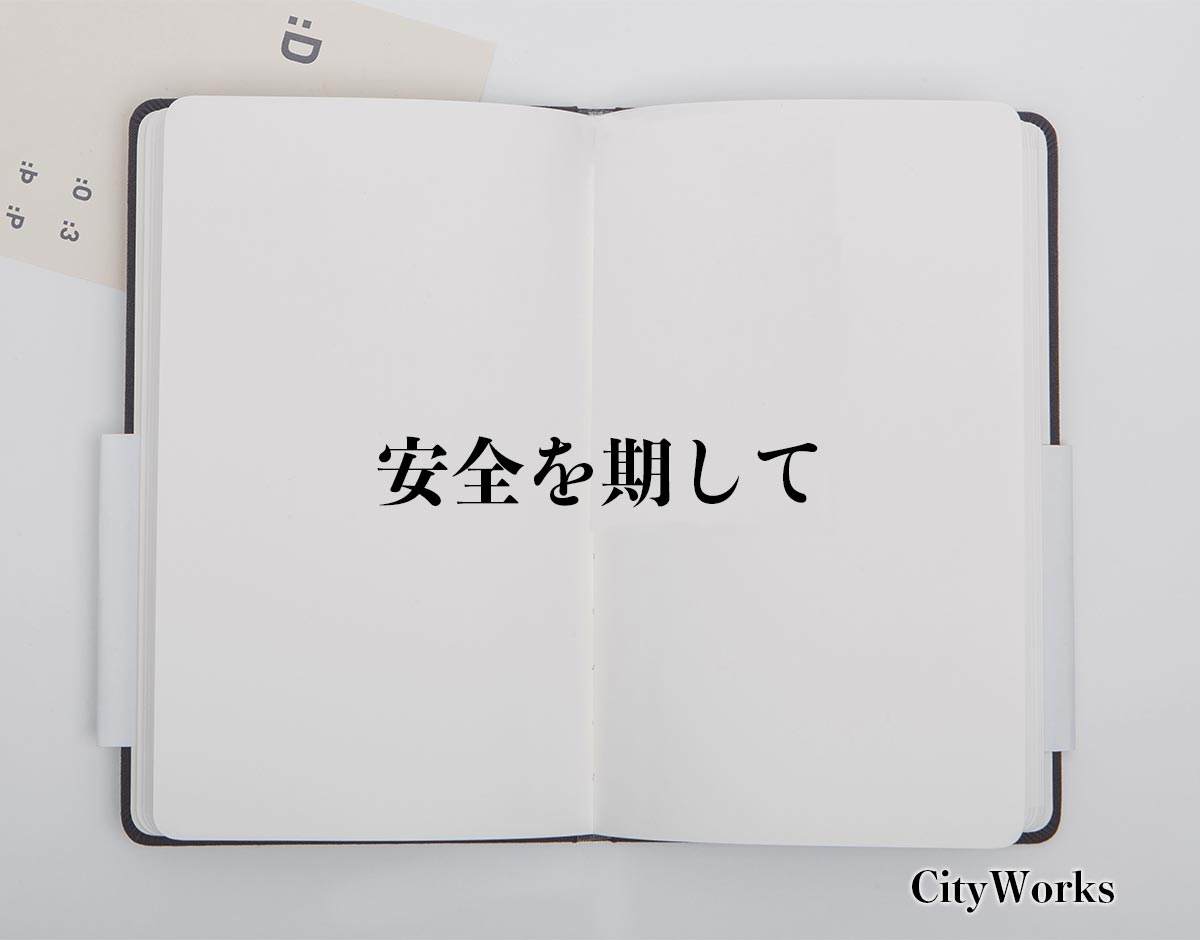 「安全を期して」とは？