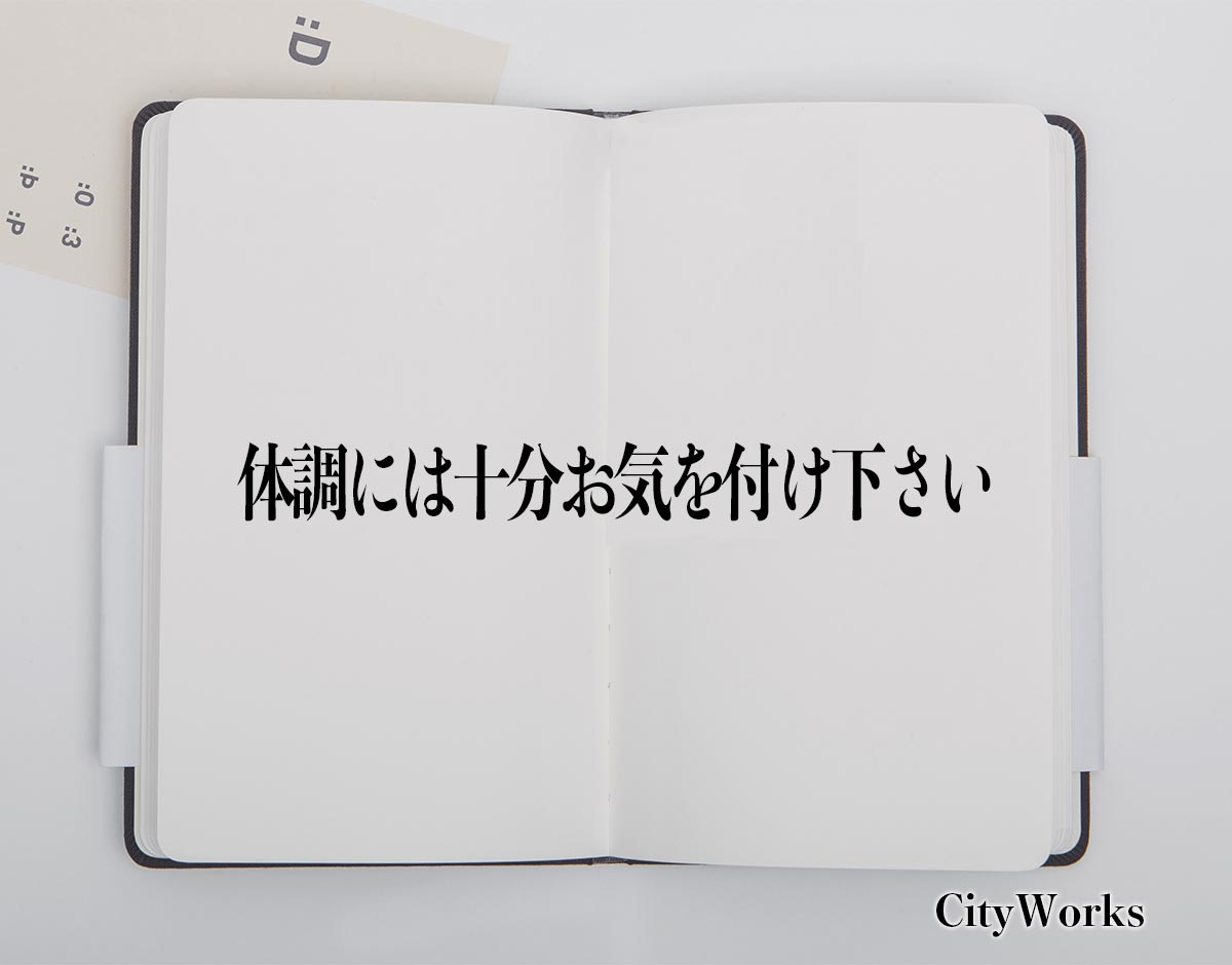 「体調には十分お気を付け下さい」とは？